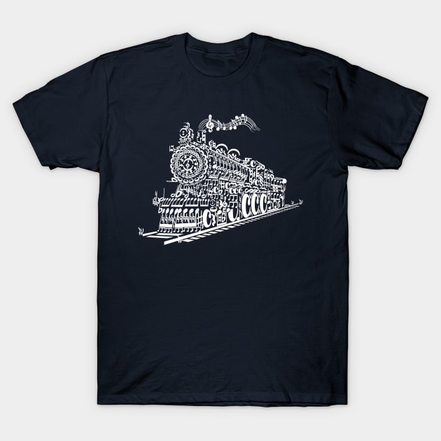 Train Song T-Shirt by caffeinart